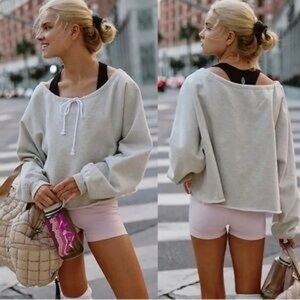 Free People Movement For The Win Off The Shoulder Sweatshirt